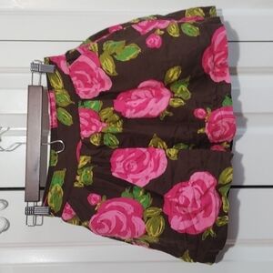 Cherokee Floral skirt girls large 10/12 with pockets